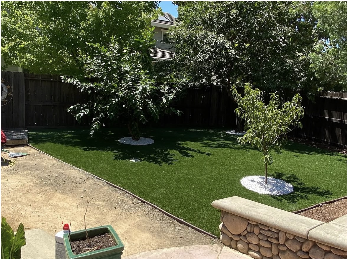 After artificial turf install